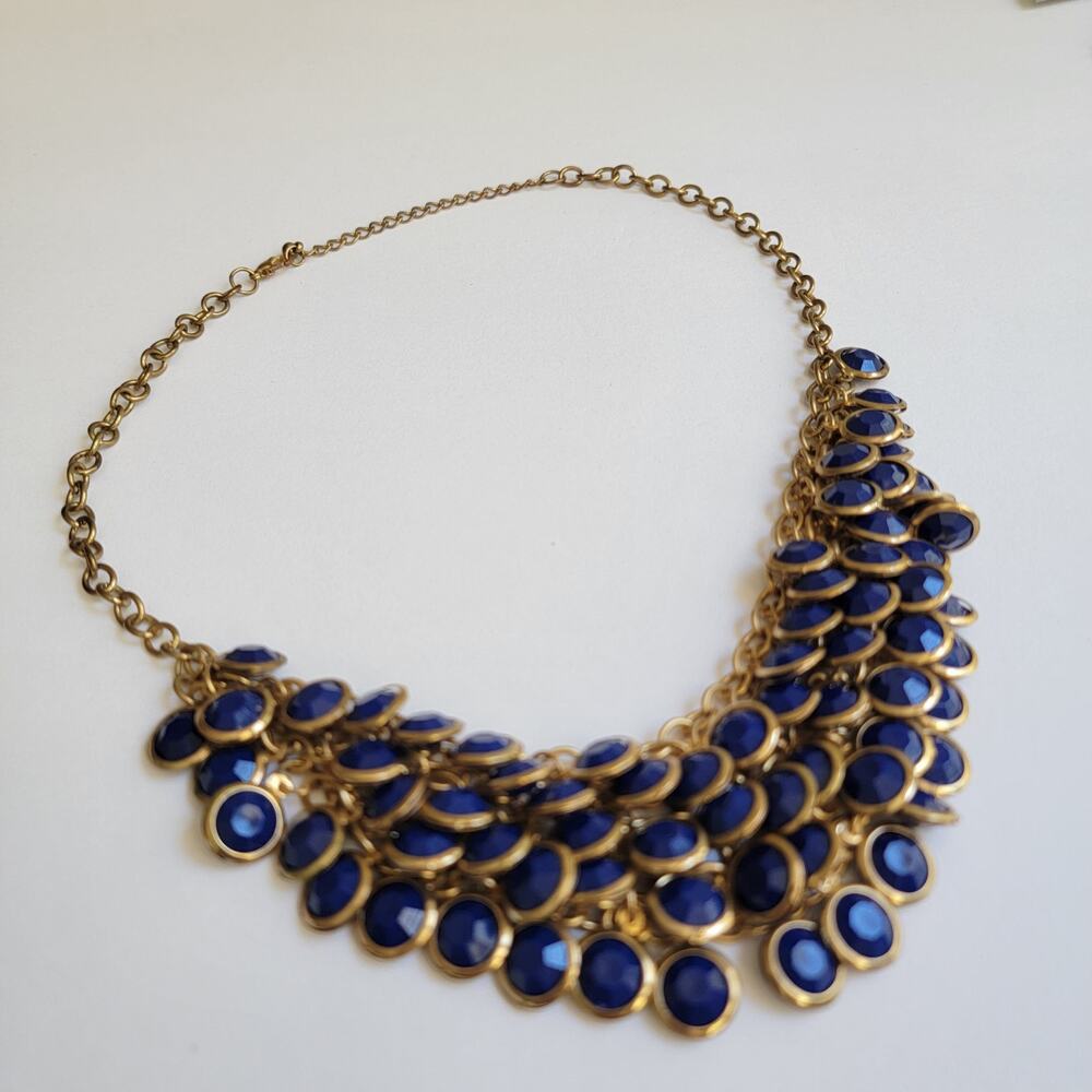 Blue Stone Chainmaille Necklace